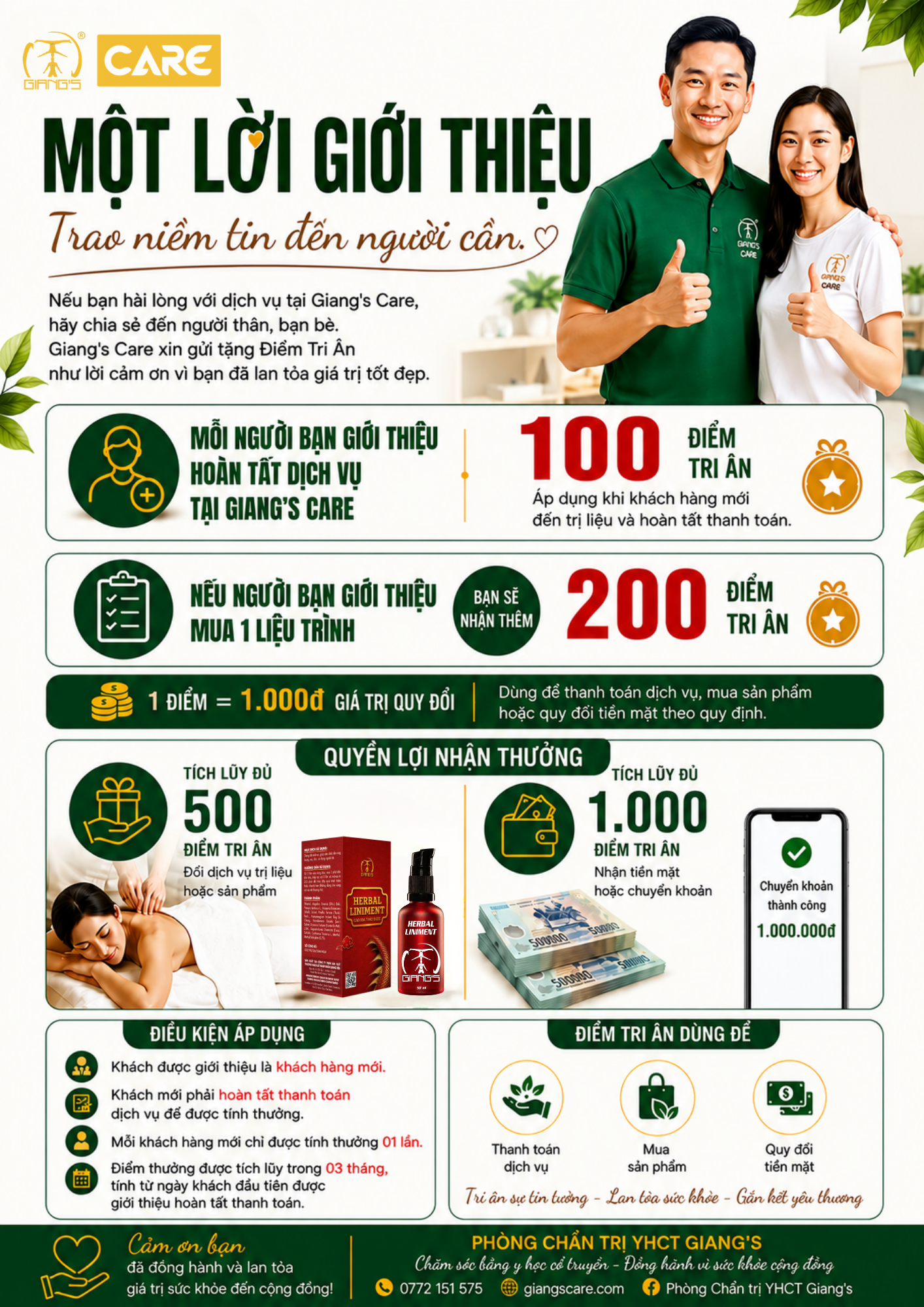 GIANG'S CARE | CỘNG ĐIỂM TRI ÂN ĐỔI QUÀ LIỀN TAY